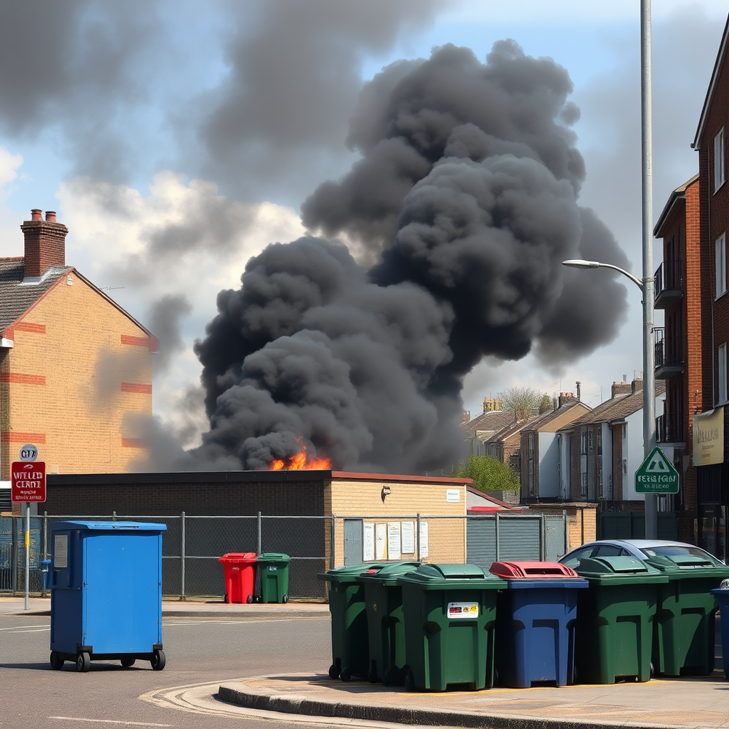 Live updates from large bin fire as smoke visible across the city